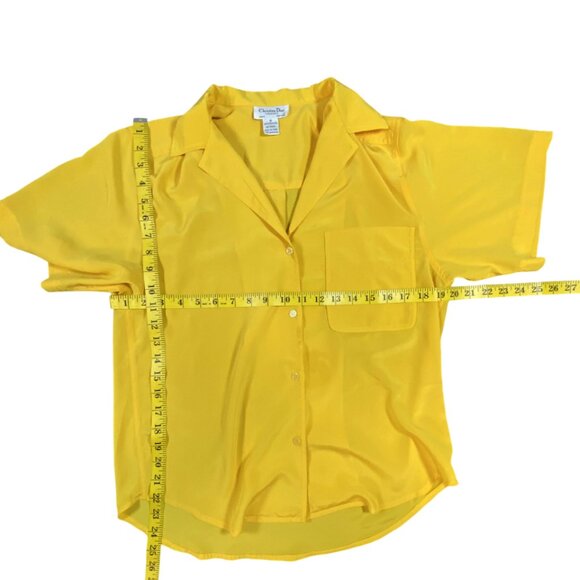 Christian Dior Women’s Dress Shirt – Vibrant Yellow – Size 6 - Picture 2 of 3